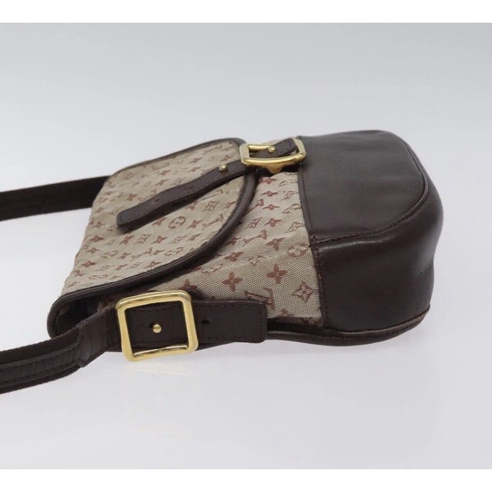 LOUIS VUITTON Monogram Mini Belanger Shoulder Bag Red LV Canvas M92171 Fair/Poor - Picture 4 of 16